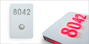 Illuminated Number Sign White by Luxello LED Signage